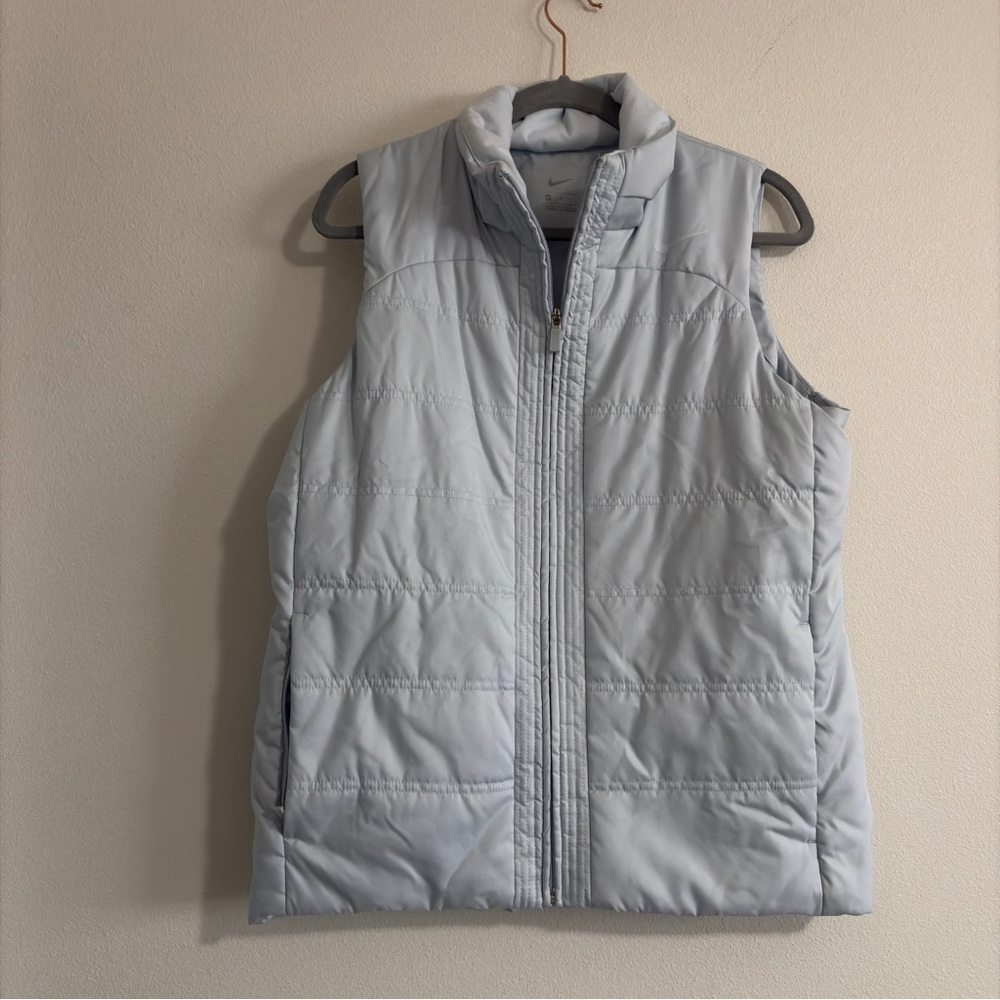 Nike Women's Gray Blue Platinum Puffer Vest Large - Picture 6 of 11